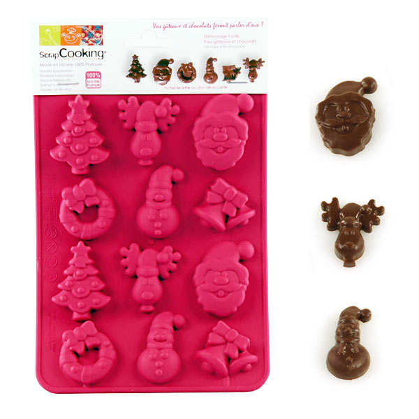 Moule en silicone - chocolats de noël - le moule