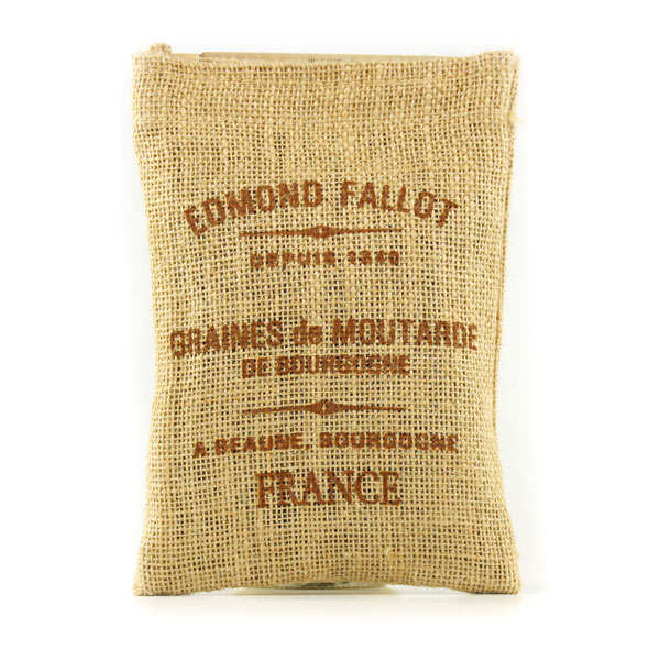 Graines de Moutarde de Bourgogne - Sac toile de jute - Sachet de 250g