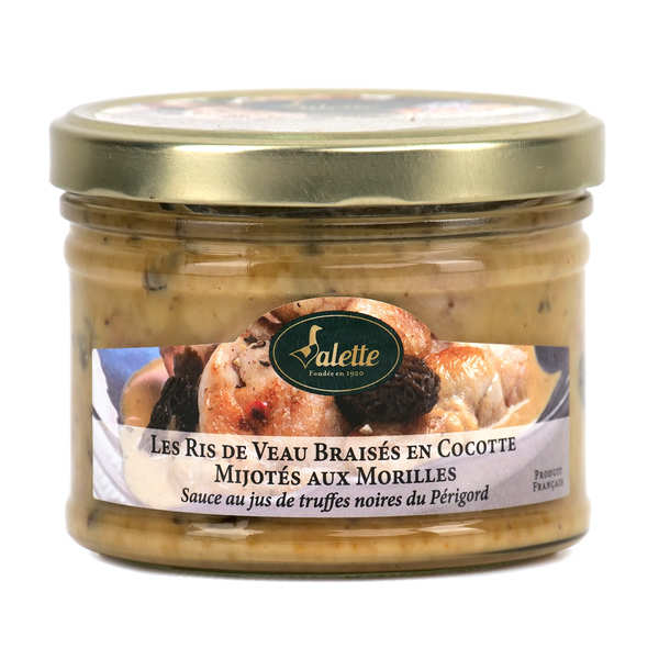 Braised Calf Sweetbreads with Truffle & Morel Sauce Valette