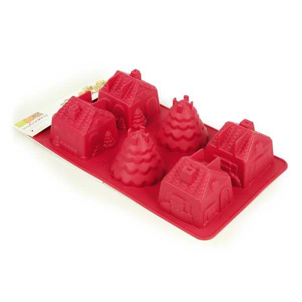 Moule à gâteaux silicone village enchanté - le moule