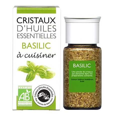 Aromandise - Basilic - Cristaux d'huiles essentielles à cuisiner - Bio
