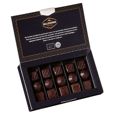 Boîte de 15 chocolats Valrhona Noël - Boutique Cité du Chocolat