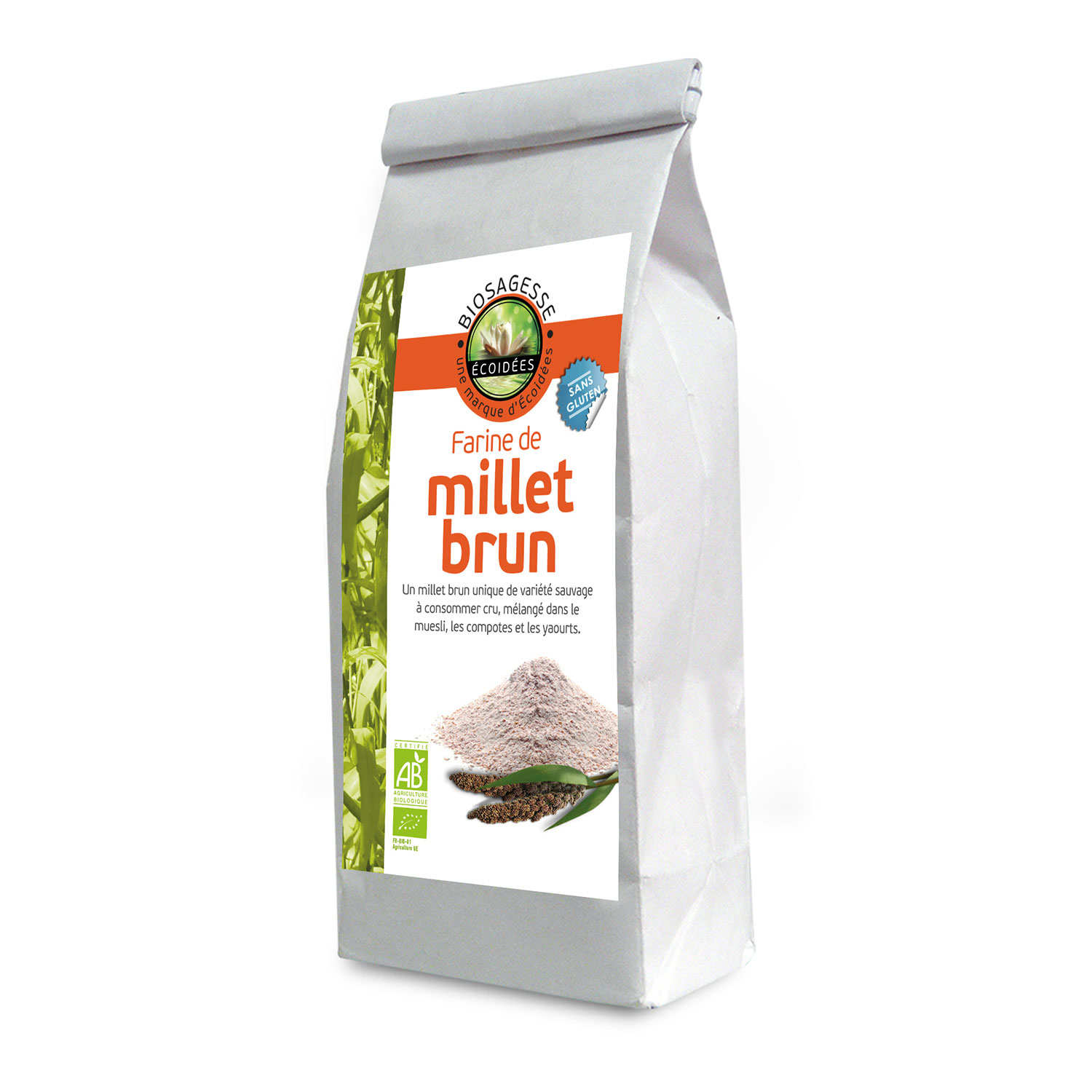Farine de millet brun bio Biosagesse Ecoidées