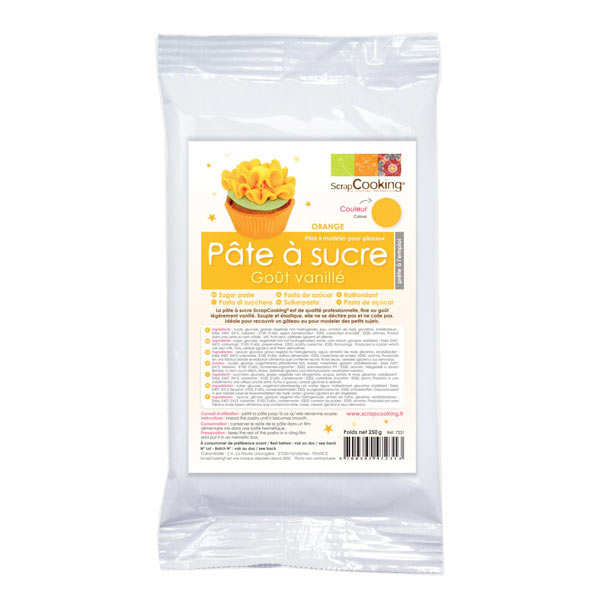 Pâte à sucre - orange pastel - ScrapCooking