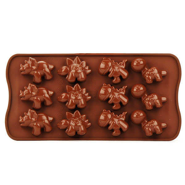Moule silicone pour chocolat - dinosaures - moule 21 x 10 cm