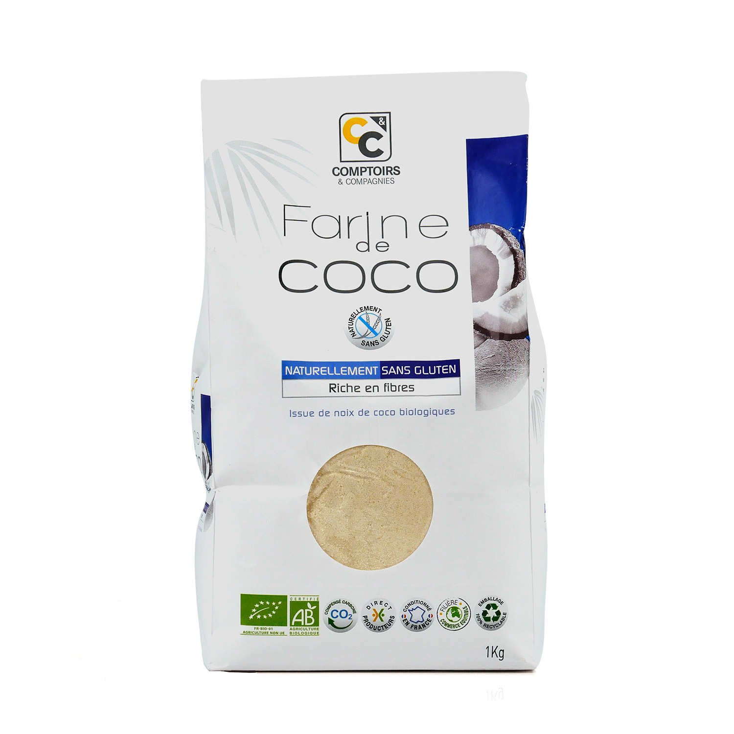 Farine de coco bio sans gluten - Comptoirs et Compagnies