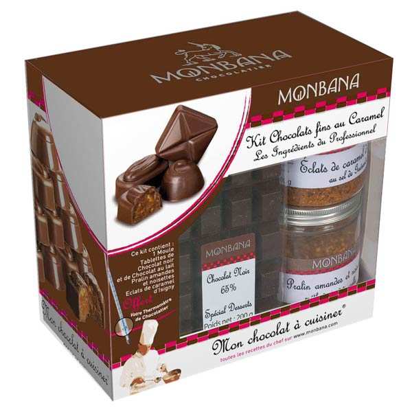 Kit Make your own caramel chocolate Monbana Chocolatier