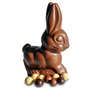 Lapin de Pâques en chocolat au lait Bio garni de billes chocolatées