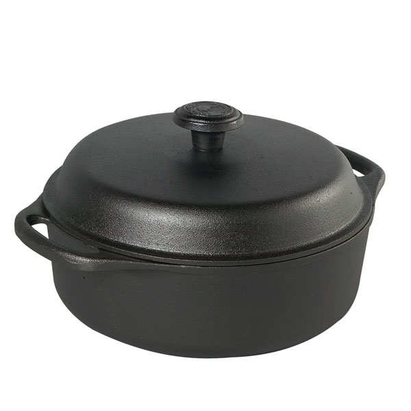 Cast iron casserole dish with glass lid 3l Skeppshult