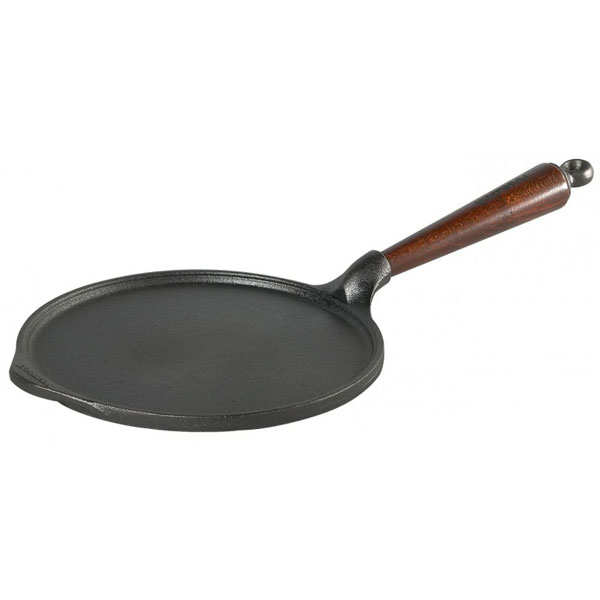 JD Europe Cast Iron Danish Aebleskiver 7 Round  Pancake Pan with Silicone Handle