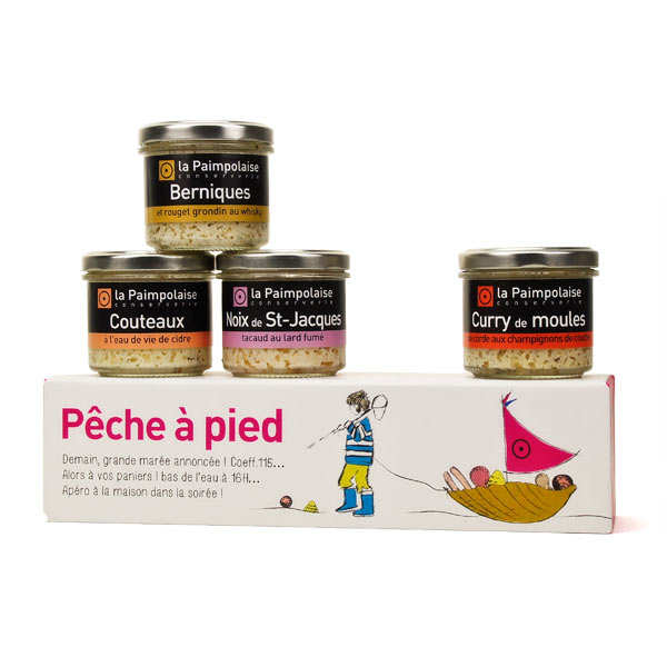 Coffret pêche à pied - coffret 4 verrines de 80g